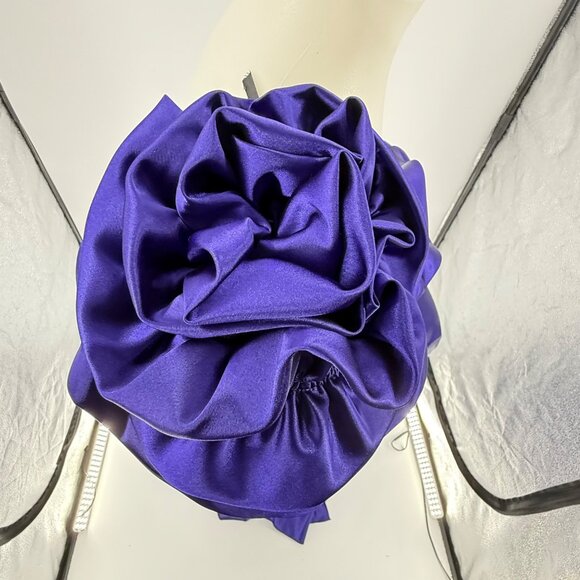 Xscape By Joanna Chen Purple One-Shoulder Gown Size 6 - Picture 8 of 12